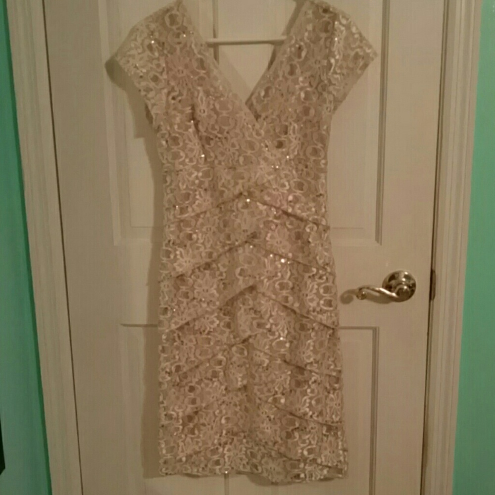 Cream bodycon dress